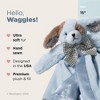 Bearington Baby Waggles Snuggler, 15 Inch Blue Puppy Dog Plush Stuffed Animal Security Blanket Lovey for Babies - 2 of 4