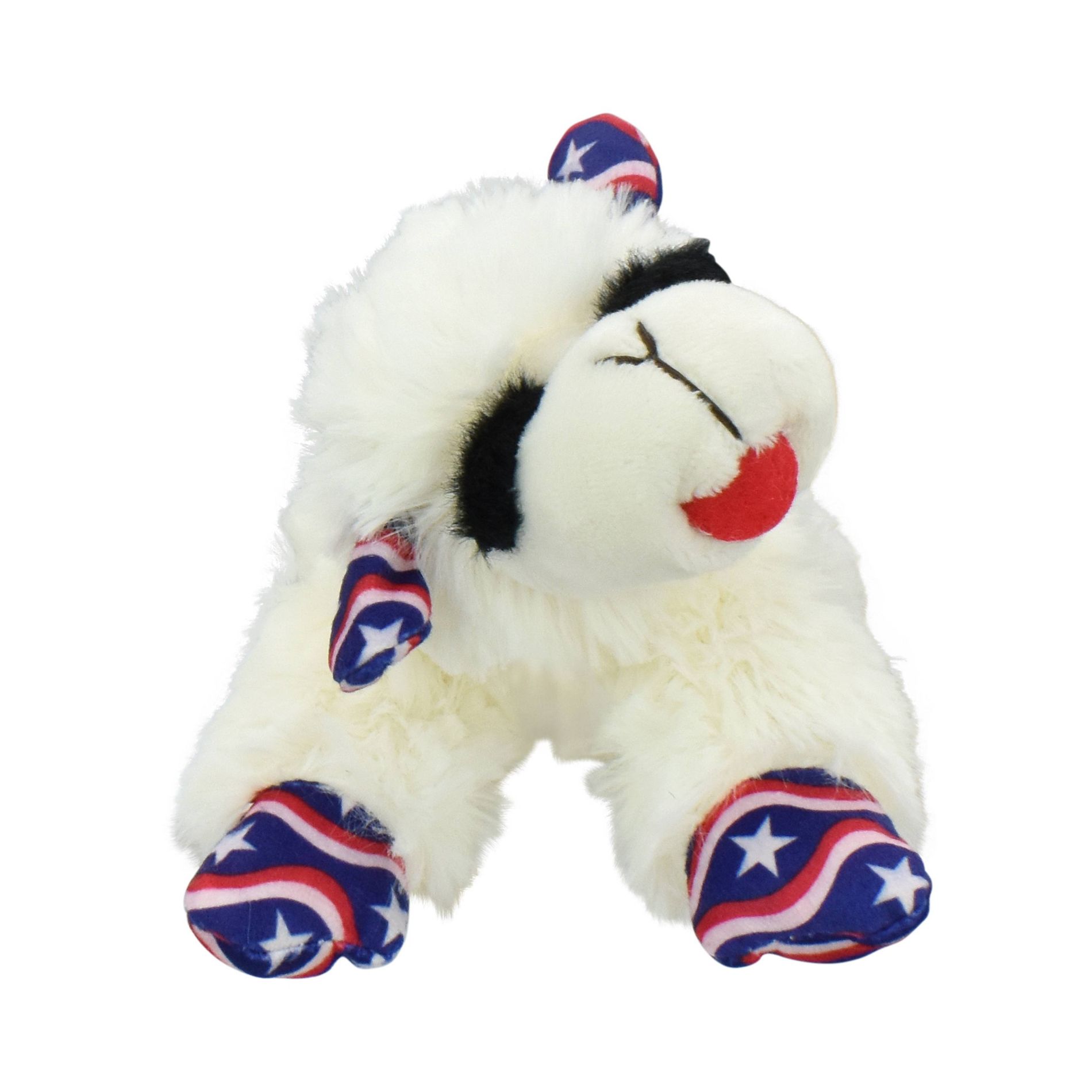 Multipet Lamb Chop Americana Stars Stripes Interactive Plush Dog Toy