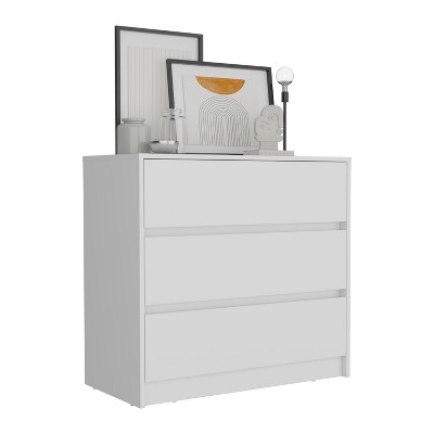 31"H 3-Drawer White Dresser Chest for Bedroom Living Room