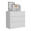 ORRD 3-Drawer Dresser, White Chest of Drawers, 31”H Compact Storage Cabinet for Bedroom, Nursery, Entryway, Modern Minimalist Style - 3 of 4