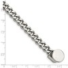 Chisel Stainless Steel Polished Curb Chain with Black Braided Leather Hook 8.25" Bracelet - 3 of 4