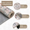 Rug Vintage Living Room Rug Ultra-Soft Faux Wool Throw Carpet Non Slip Backing Oriental Floral - 3 of 4