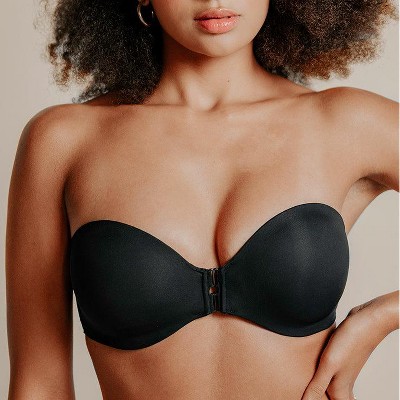 Wherewithal Women's EveryWhere Front Closure Strapless Bra Black