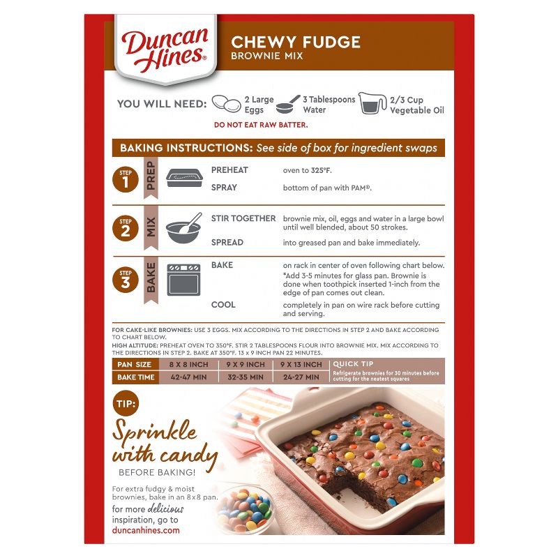 Duncan Hines Chewy Fudge Brownie Mix - 18.3oz, 5 of 6
