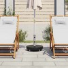 vidaXL Parasol Base Grey Granite Base with Stainless Steel Tube 66.1 lbs - 3 of 4