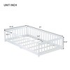 Lycvki Twin Size Floor Bed with Fence without Door, Rubber Wood Floor Bed with Safety Guardrails - 4 of 4