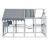 LAOTIES 110" Outdoor Wooden Cat House,Large Catio Enclosure With Platforms,Walk-in Door,Bridges,Sleeping Houses And Weatherproof Cover - 4 of 4