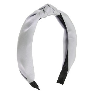 Unique Bargains Women's Satin Knotted Headband Hairband 1.2" Wide - 1 of 4