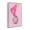 Stupell Industries Pink Cowgirl on Disco Ball Black Framed Giclee Art - 3 of 4
