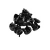 Unique Bargains Nylon Flat Cable Wire Strain Bushing Grommet 6N-4 Black 12pcs - 3 of 4
