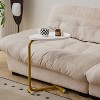 Lirago 2-Piece White C-Shaped Side Tables-Compact Metal End Tables for Sofa & Bed 17.72"W * 11.8"L * 23.62"H - 3 of 4
