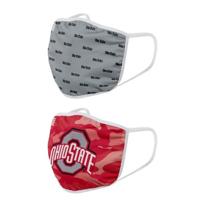 NCAA Ohio State Buckeyes Youth Clutch Printed Face Covering 2pk