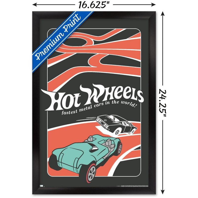 Trends International Mattel Hot Wheels - Red Minimalist Framed Wall Poster Prints, 3 of 7