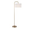 Puck 63.75" Contemporary Metal Floor Lamp in Gold Metal with White Linen Shade from Grandview Gallery by LumiSource - 2 of 4