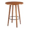 Ahoy Mid-Century Modern Counter Height Table Walnut - LumiSource: Round, Tapered Legs, Black Footrest - 3 of 4