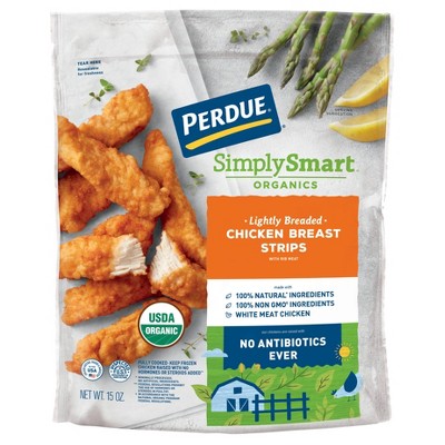 Perdue Simply Smart Organic Lightly Breaded Chicken Breast Strips - Frozen - 15oz