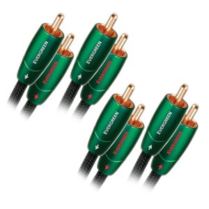 AudioQuest Evergreen 1m (3.28 ft) RCA Male to RCA Male Cable - Pair - 1 of 3