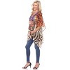 Maternity Animal Print Caftan with Tie-up Neckline - One Size Fits Most - White Mark - 2 of 3