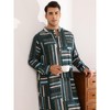 Lars Amadeus Men's Long Sleeves Geometric Pattern Banded Collar Nightshirts - 2 of 4