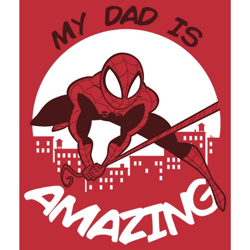 Men's Marvel My Dad is Amazing Cartoon Spider-Man T-Shirt, 2 of 6