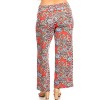 Women's Plus Size Paisley Printed Palazzo Pants - White Mark - 3 of 3