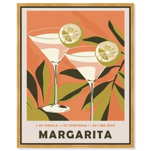 Art Remedy Margarita Poster Retro Summer Drinks Art Prints, 24" x 30", Gold Frame - 1 of 4