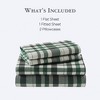 4 Pieces King 100% Cotton Flannel Printed Sheet Set,Finton - 4 of 4