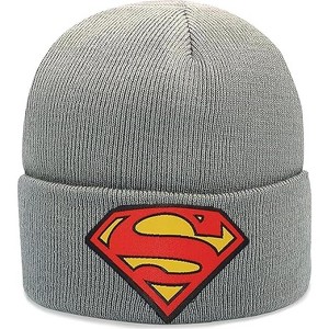 Beanie for Kids and Adults Winter Hat – Beanie with Superman Patch Licensed (One Size) - 1 of 4