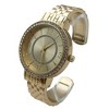 Olivia Pratt Round Face Rhinestone Bezel Textured Bangle Women Watch - 2 of 3