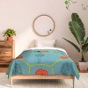 Deny Designs H Miller Ink Illustration Tennis Rackets Roses Kids' Comforter and Sham Set Blue - 3 of 4