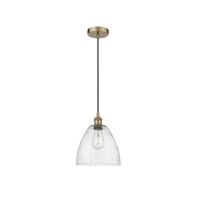 Edison Dome - 1 Light Cord Hung Mini Pendant In Industrial Style-12.25 Inches Tall and 9 Inches Wide