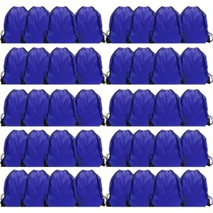 Waterproof Drawstring Backpack Bulk, Nylon Cinch Bags in 10 Colors for School, Gym, Sports - 1 of 4