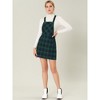 Allegra K Women's Plaid Print Adjustable Strap Casual Suspender Dress - 3 of 4