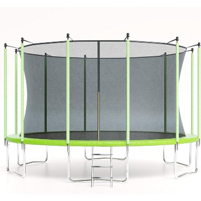 Coucheta 16FT Trampoline with Safety Enclosure & Ladder - Recreational Trampolines for Kids/Adults, ASTM Certified Outdoor Bounce