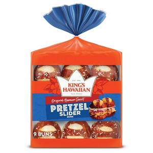 King's Hawaiian Pretzel Slider Buns - 11oz/9ct - 1 of 4