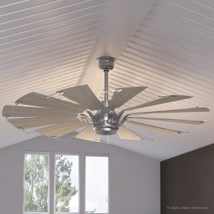 Urban Ambiance Luxury Traditional Indoor Ceiling Fan,  17.3"H x 60"W,  Aged Nickel, UHP9021 - 1 of 4