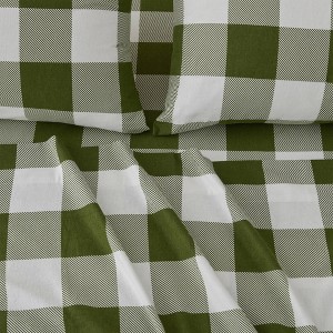 100% Turkish Cotton Classic Printed Flannel Sheet Set - Isla Jade - 1 of 4