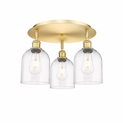 Bella - 3 Light Flush Mount In Industrial Style-10.5 Inches Tall and 17.25 Inches Wide