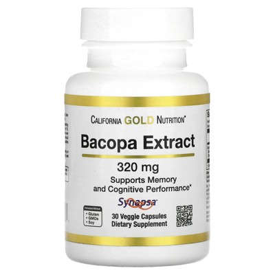 California Gold Nutrition Bacopa Extract, 320 mg, 30 Veggie Capsules