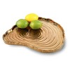 Jiallo Botanic Collection Titanium Porcelain tree bark tray 13 x 12" Gold - 2 of 2
