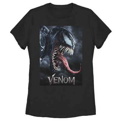 Women's Marvel Venom Film Tongue Portrait T-shirt : Target