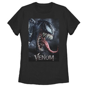 Women's Marvel Venom Film Tongue Portrait T-Shirt - 1 of 3