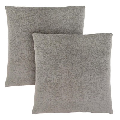 TopComfy Support Pillow Decorative Throw Pillow Set with Mosaic Pattern for Sofa or Bed Use, Gray, 17"*17"*3"