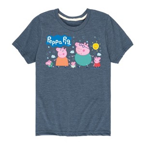 Boys' - Peppa Pig - Pig Famly Lineup Short Sleeve Graphic T-Shirt - 1 of 4