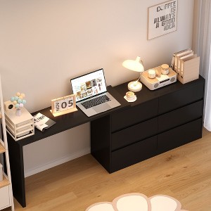 Famapy Convertible Dresser,Makeup Vanity Desk with 6 Drawers,Study /Computer Desk,All - in - One Storage Unit for Home Office Space Upgrade - 1 of 4