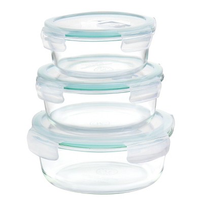 Gibson 6 Piece Glass Storage Containers with Leak Proof Lids