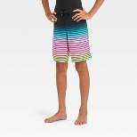 Boys' Ombre Striped Swim Shorts - art class™