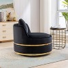 CAVINAS 360 Degree Swivel Accent Chair with Pillow, Velvet Upholstered Lounge Chair with Stainless Steel Base - 2 of 4