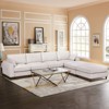 PexFix 6-Seat Modern Corduroy Modular Sectional Sofa U-Shaped Convertible L-Shaped Design with Ottoman and Pillows for Living Room Office White - 2 of 4