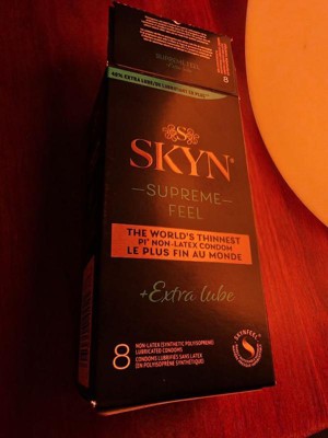 SKYN Supreme Feel + Extra Lube Non-Latex Lubricated Condoms